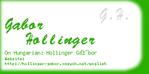 gabor hollinger business card